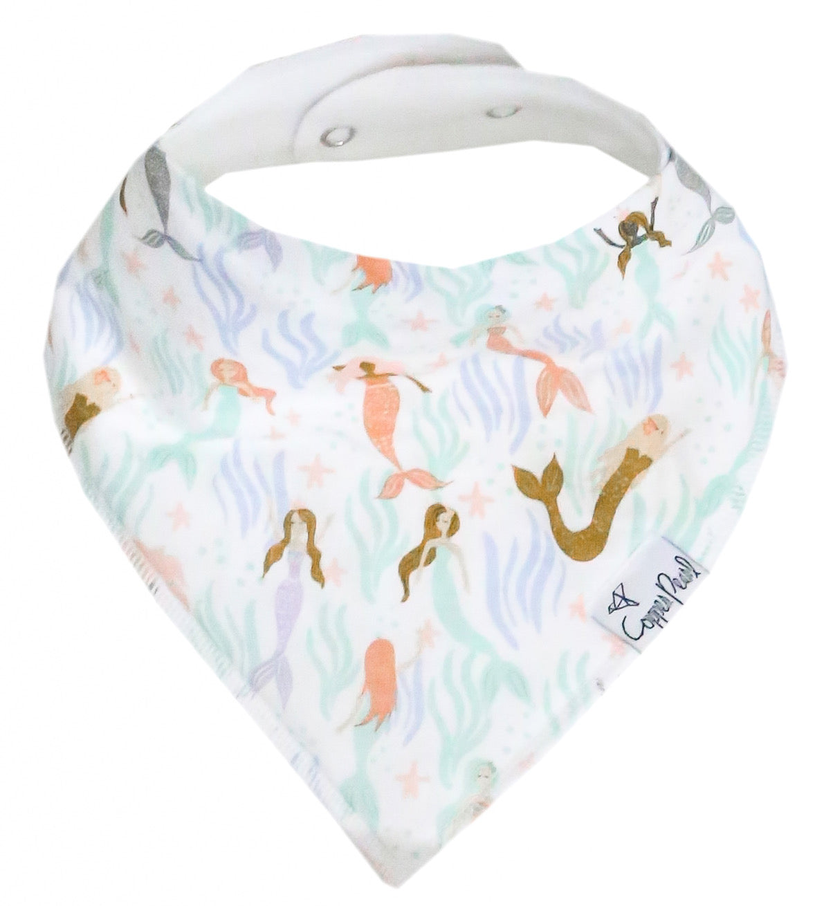 Copper Pearl Single Bandana Bibs - Coral
