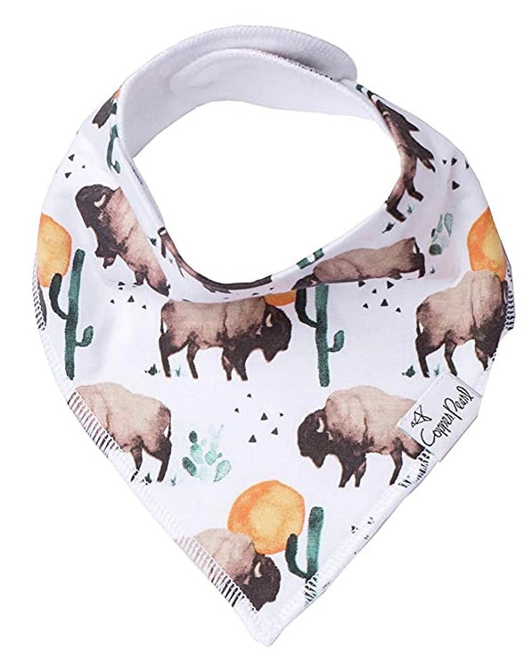 Copper Pearl Single Bandana Bibs - Bison