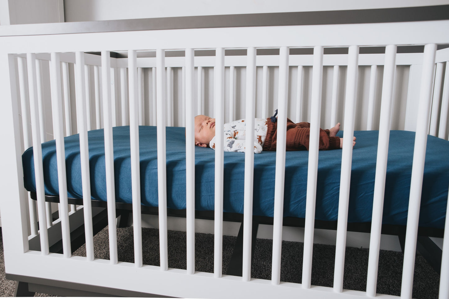 Copper Pearl Crib Sheet - River