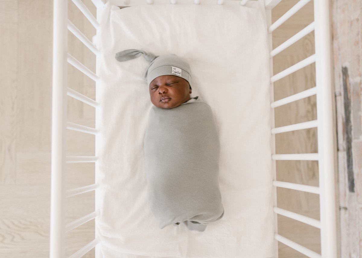 Copper Pearl Knit Swaddle Blanket - Stone