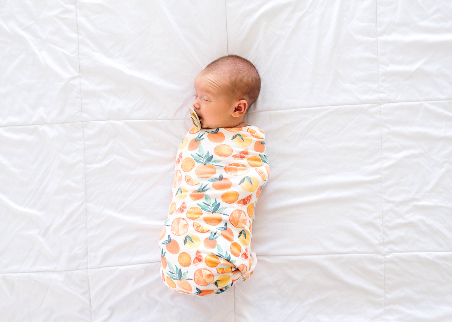 Copper Pearl Knit Swaddle Blanket - Citrus