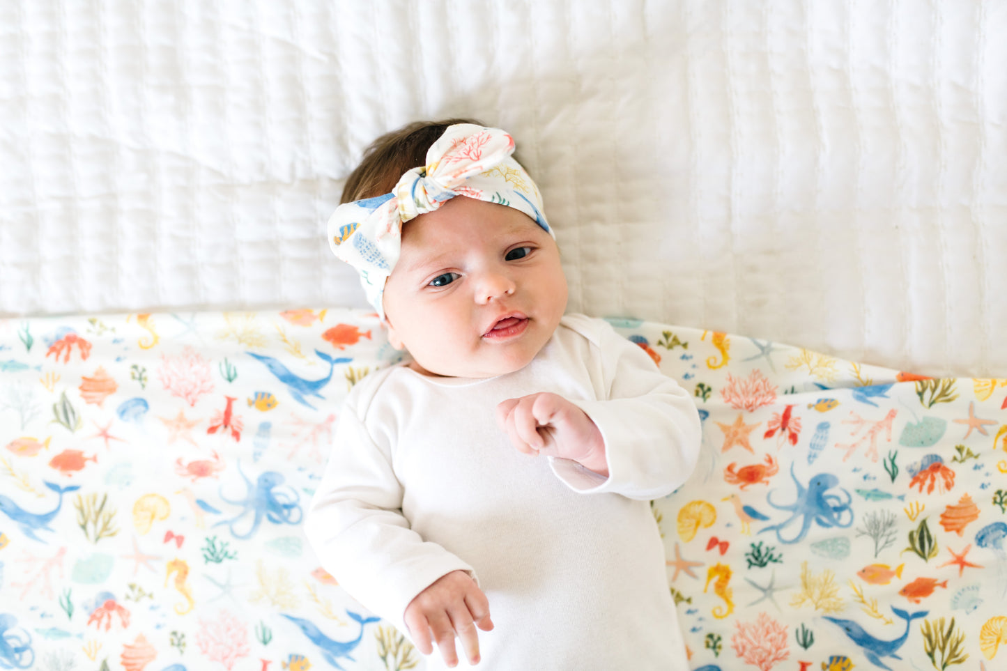 Copper Pearl Bow Headband - Nautical