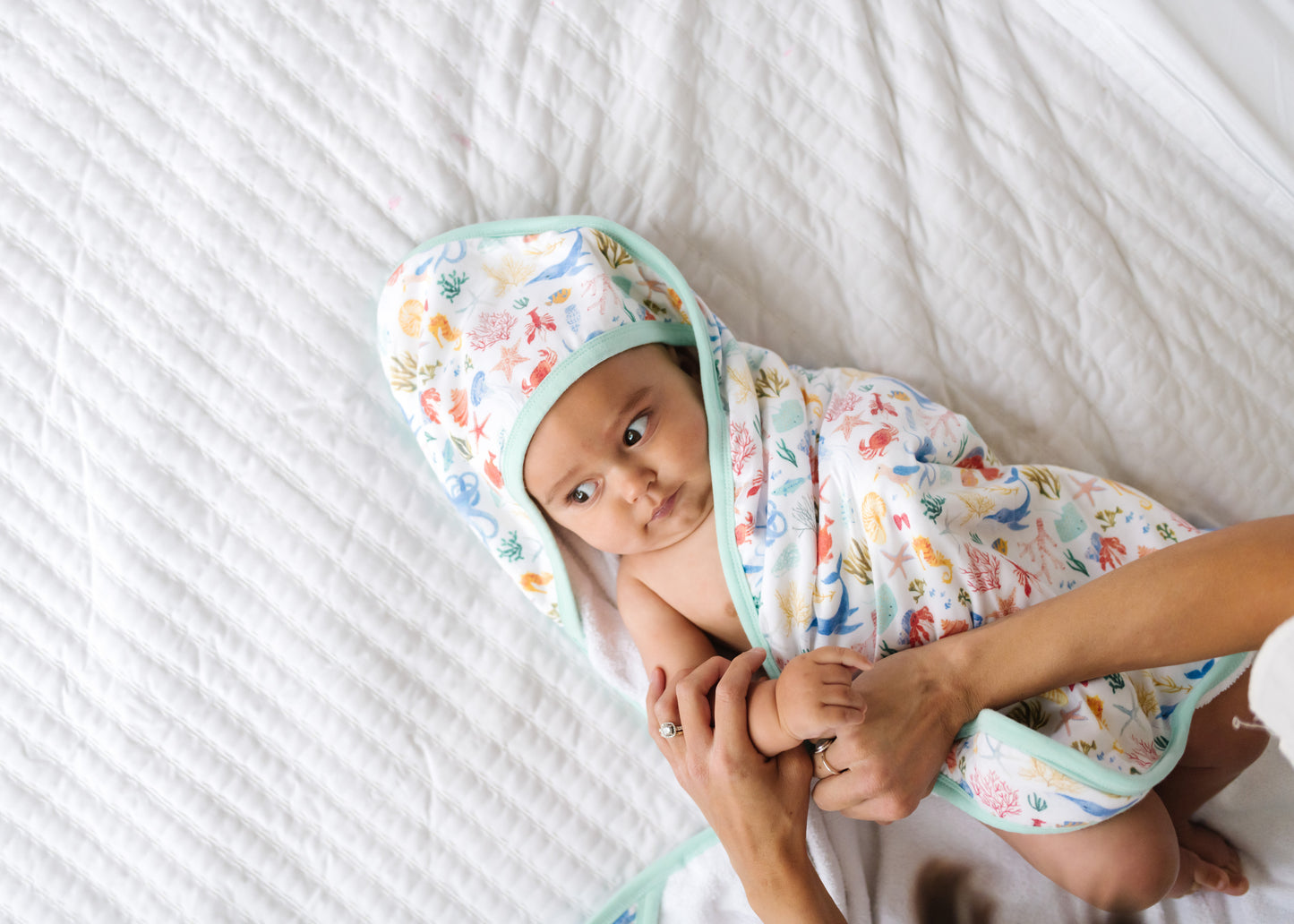 Copper Pearl Premium Knit Hooded Towel - Nautical