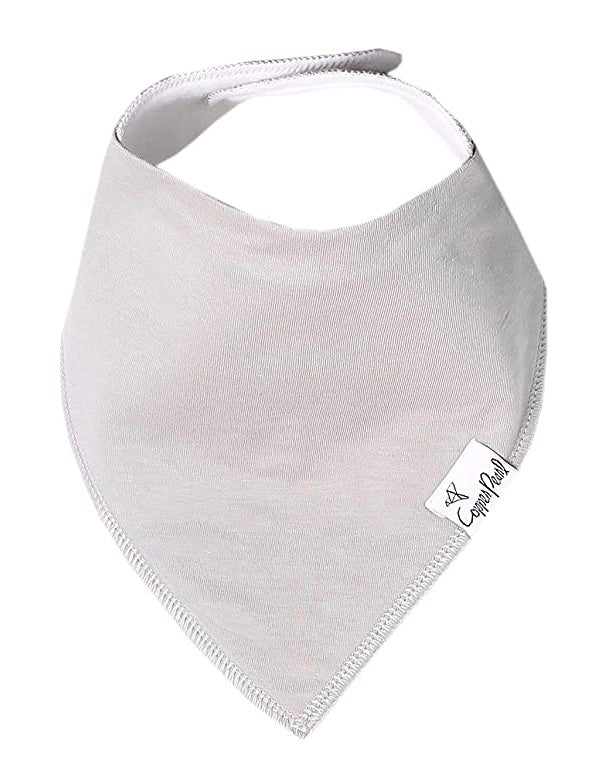 Copper Pearl Single Bandana Bibs - Stone