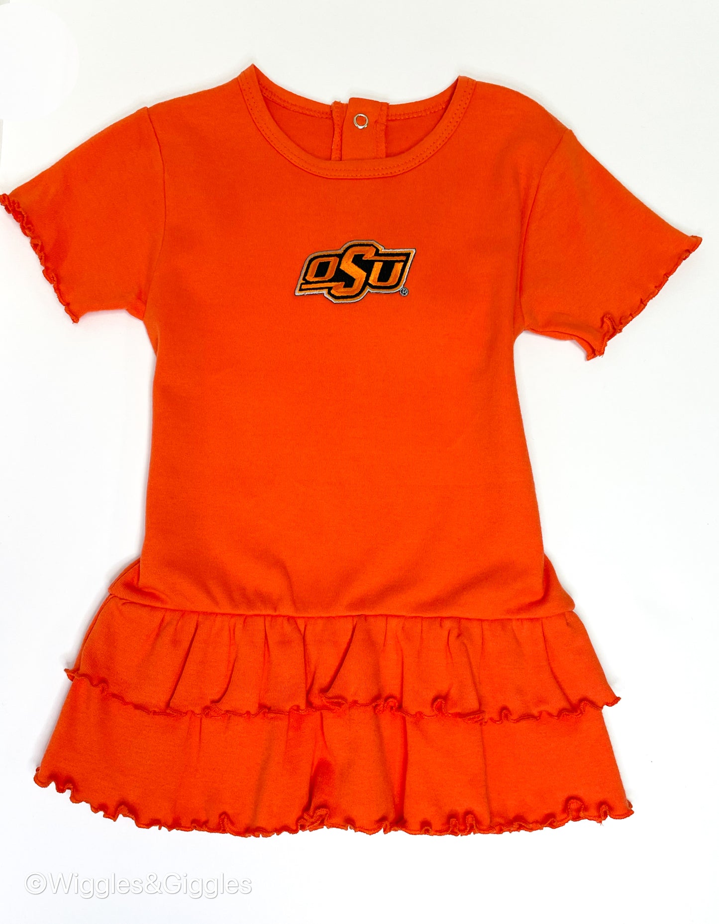Double Ruffle Dress - Orange - OSU