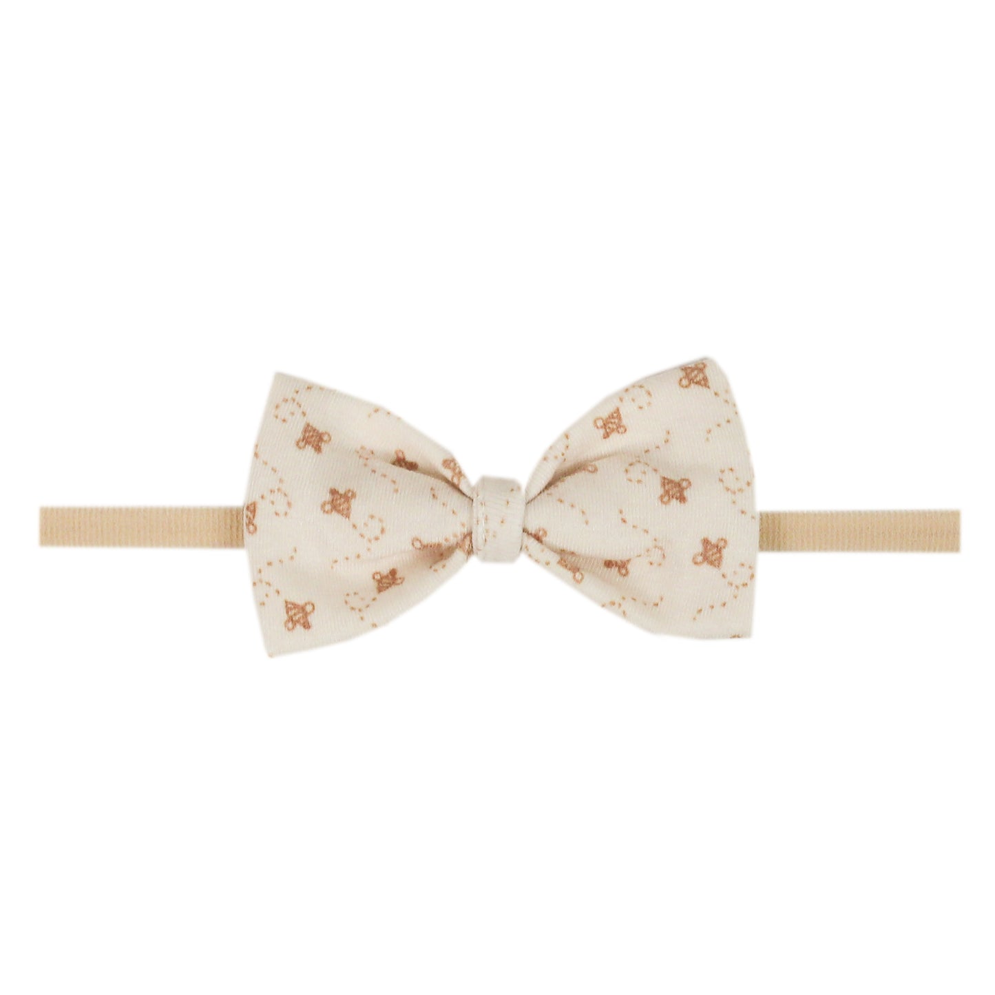 Copper Pearl Nylon Bowtie Headband - Hunnie