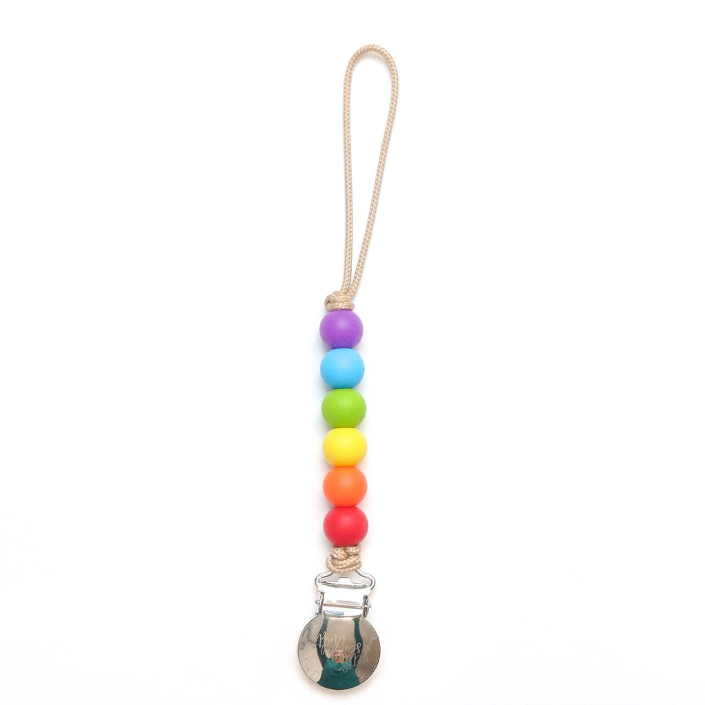 Liam Pacifier Clip - Rainbow