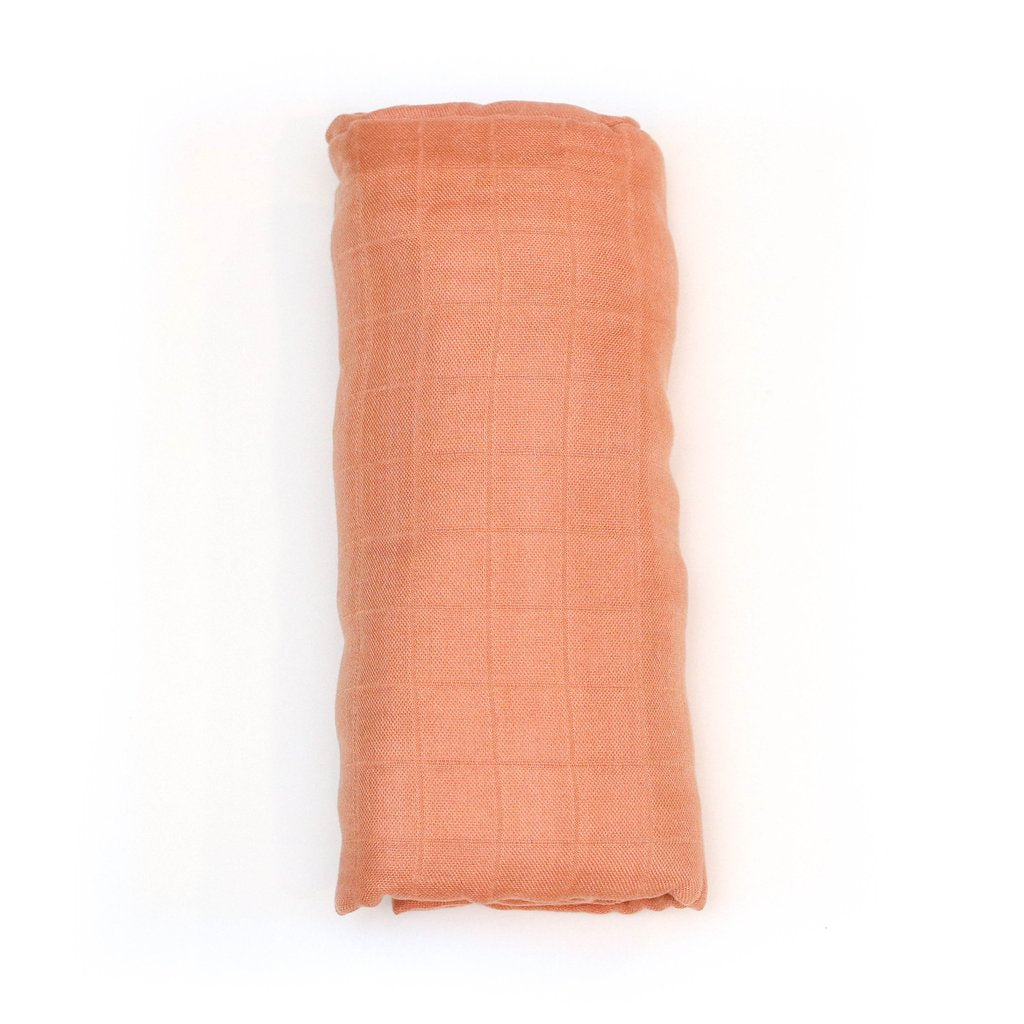 Solid Terracotta Deluxe Muslin Swaddle