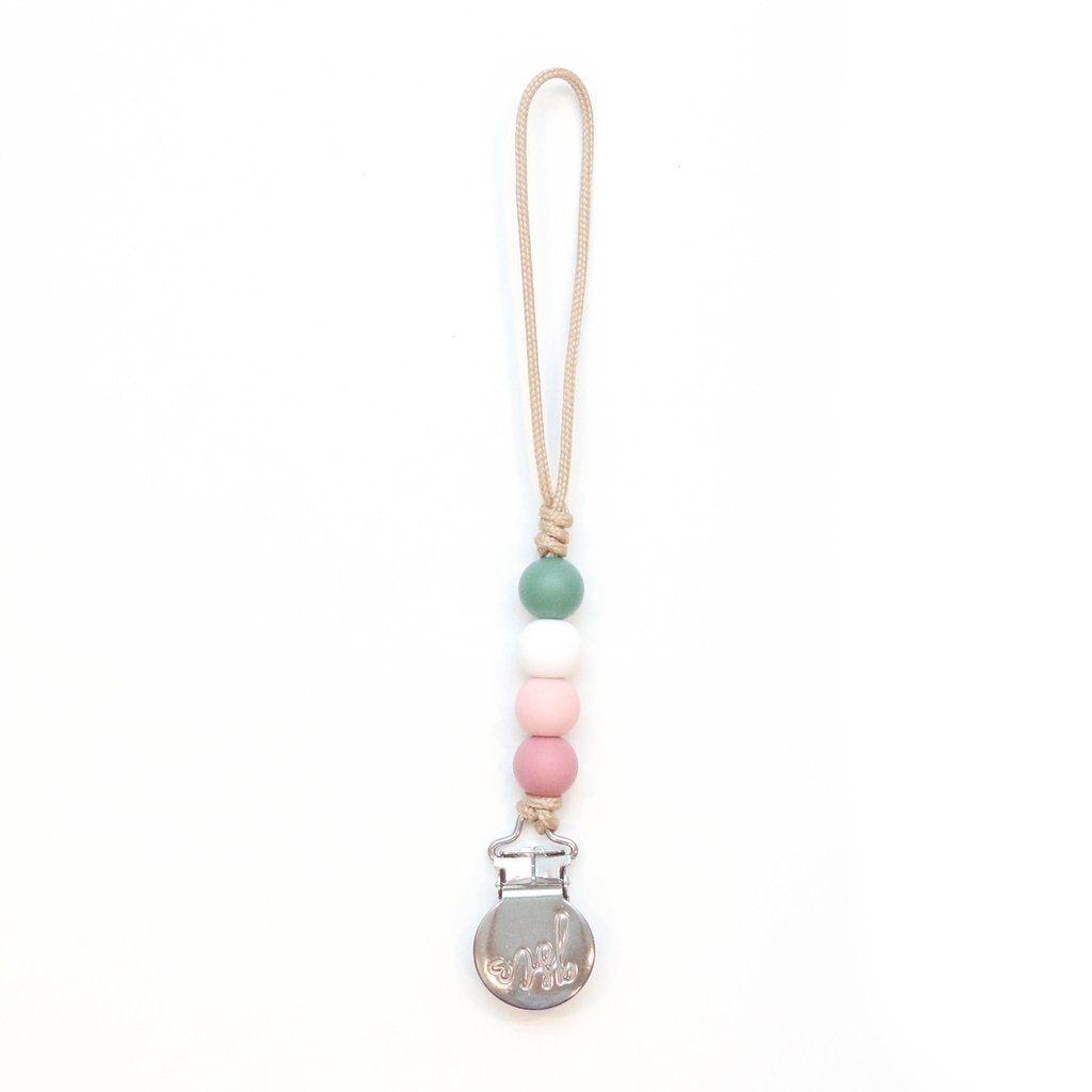 Emma Pacifier Clip - Petal