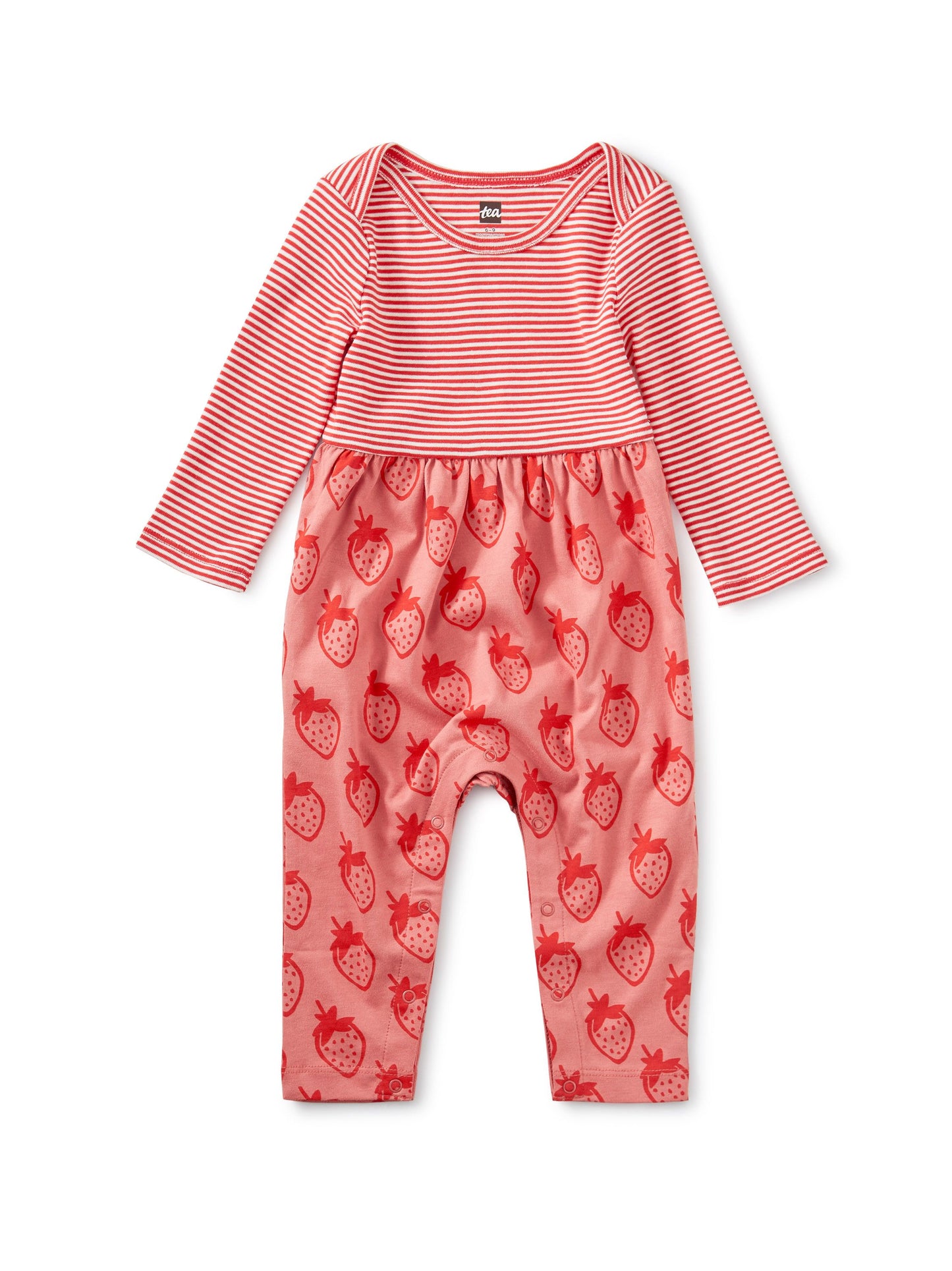 Tea Collection Two-Tone Romper - Fresa Fields