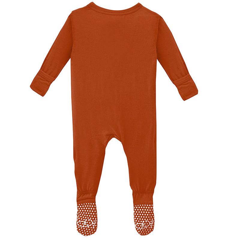 Solid Footie with Zipper - Harvest