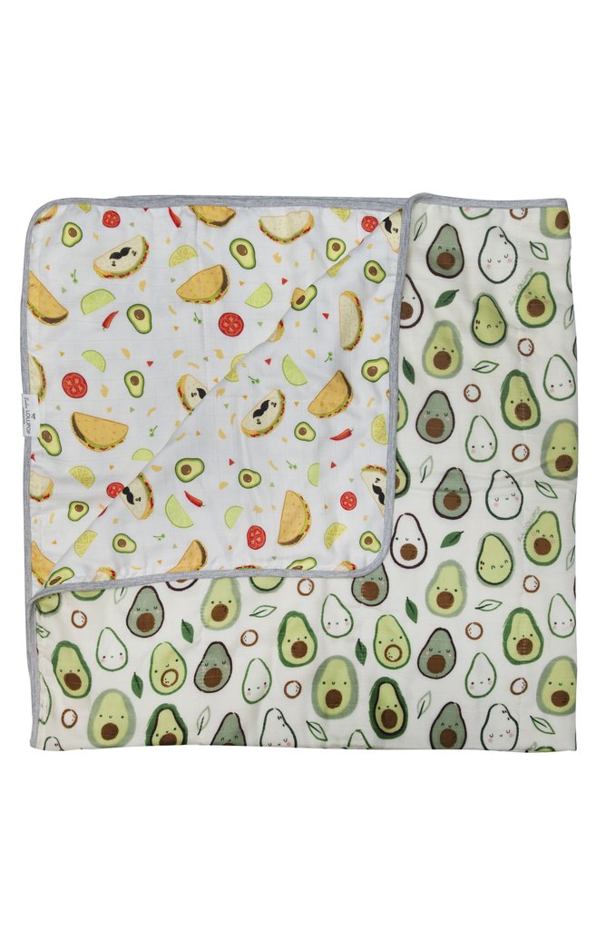 Loulou Lollipop Muslin Quilt Blanket - Avocado