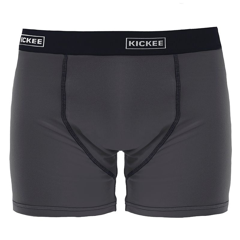 Men's Solid Boxer Brief - Slate with Deep Space