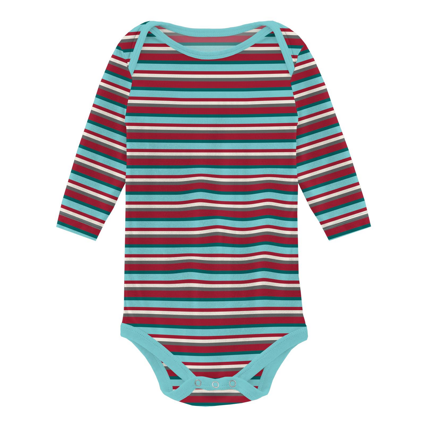 Christmas Stripe Print L/S One Piece
