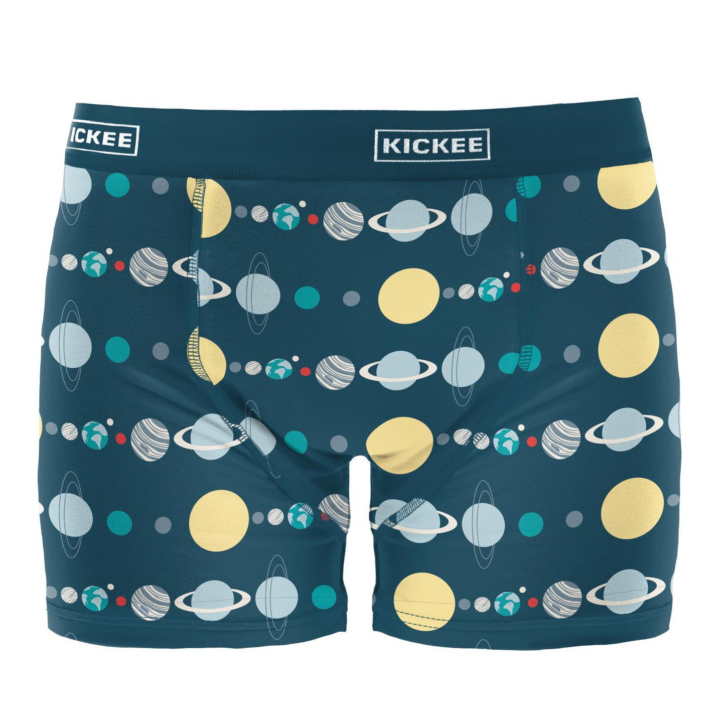 Peacock Planets Men's Print Boxer Brief