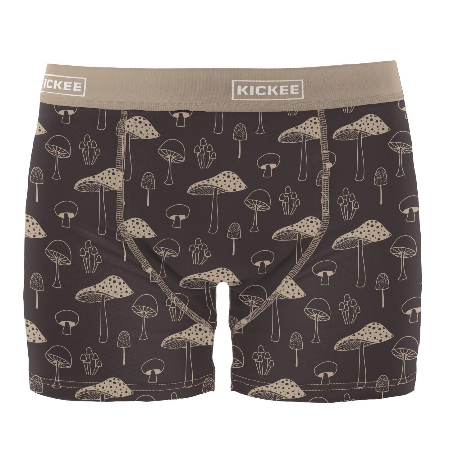 Midnight Mushrooms Men's Print Boxer Brief