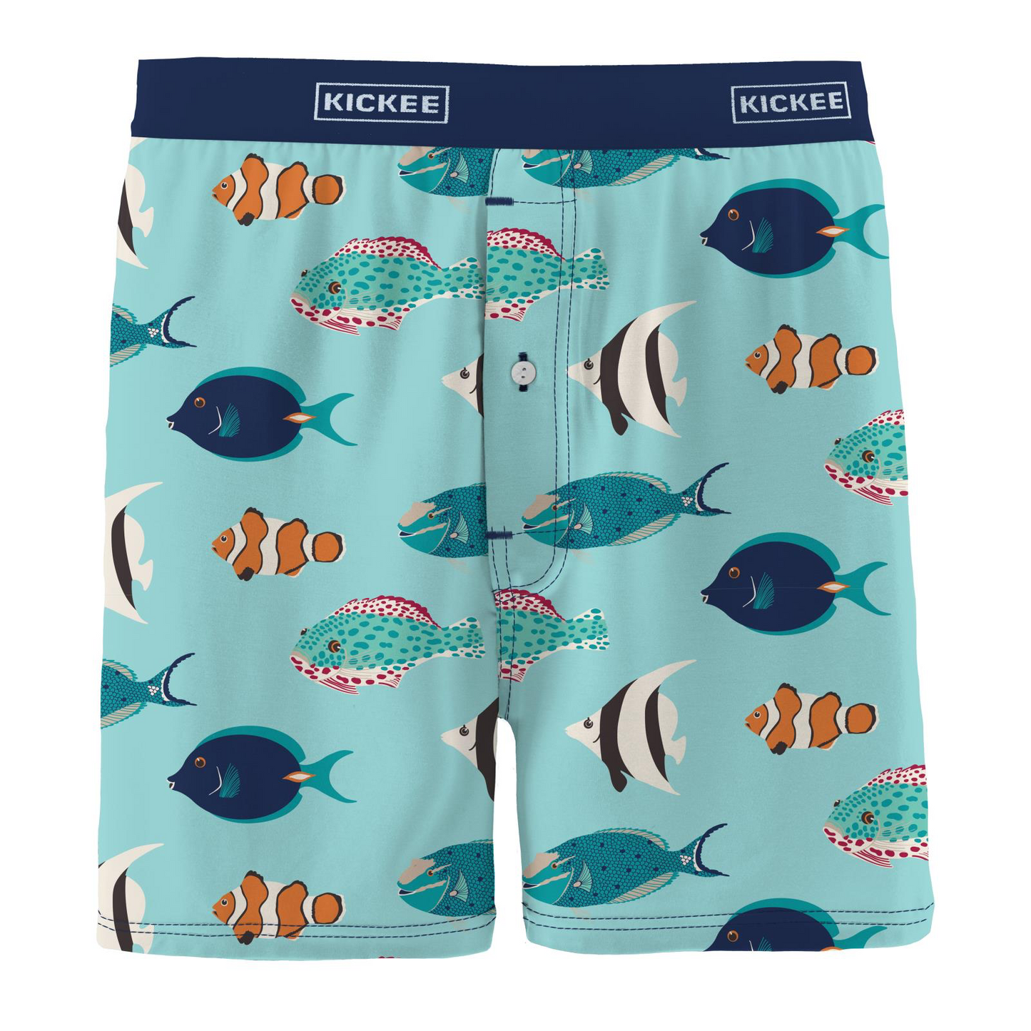 Men's Print Boxer Shorts in Tropical Fish