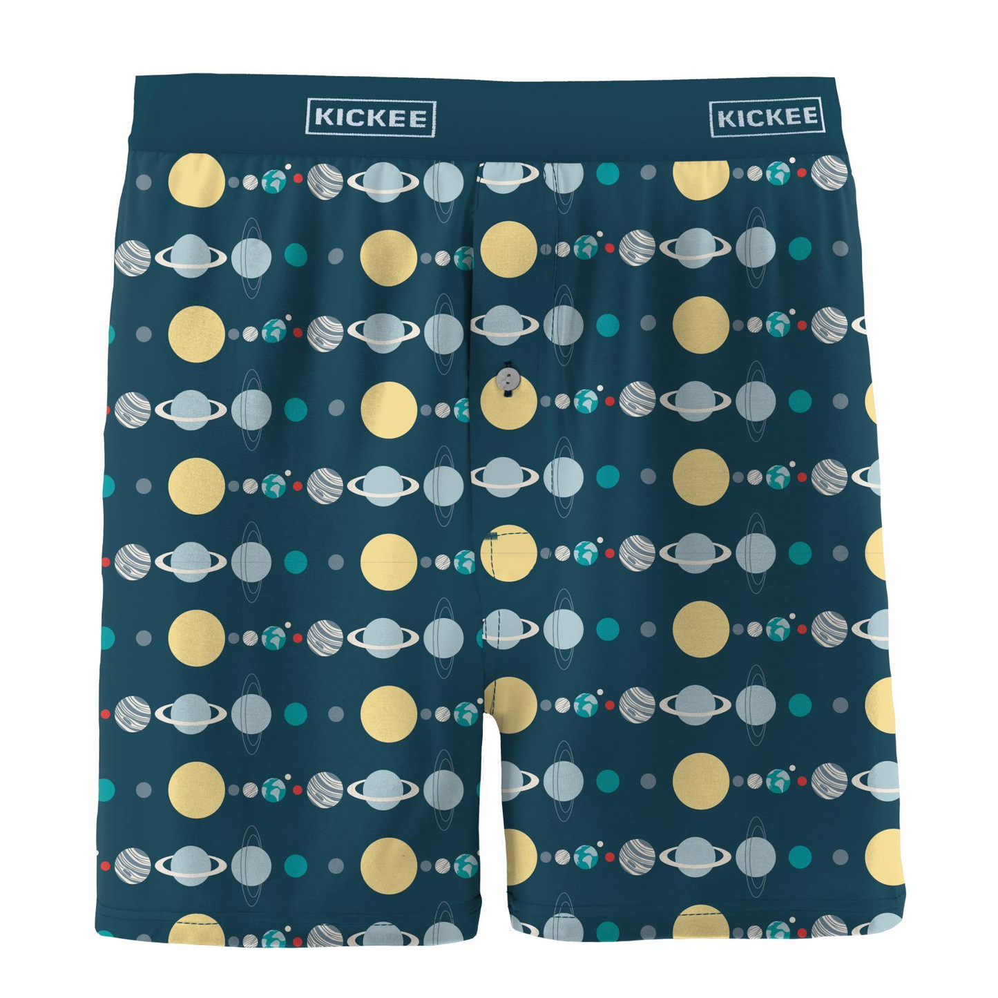 Peacock Planets Men's Print Boxer Short