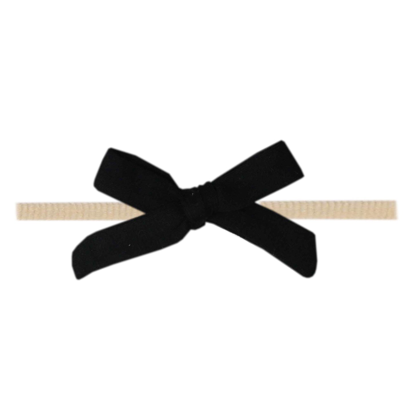 Copper Pearl Ribbon Nylon Bow - Midnight