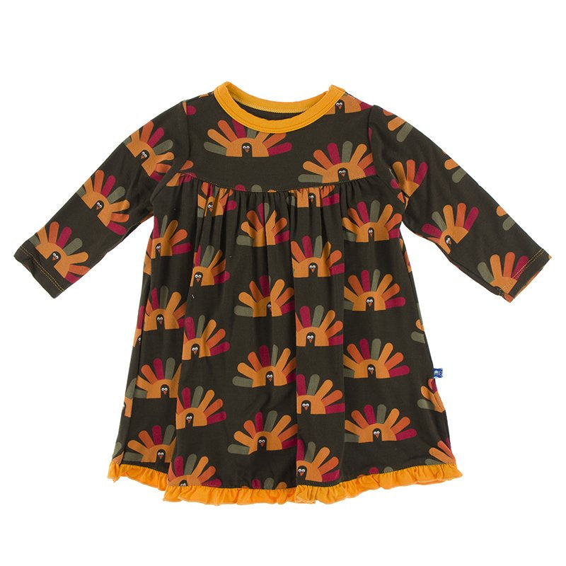 Classic Long Sleeve Swing Dress - Bark Turkey
