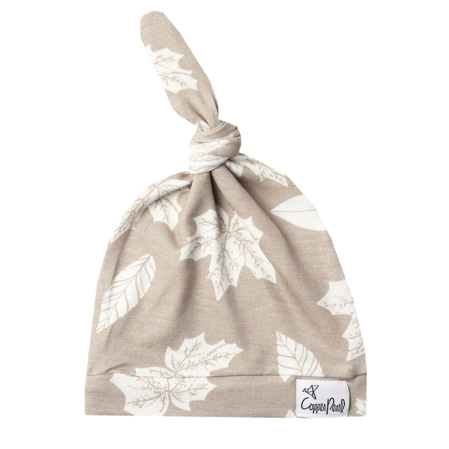 Copper Pearl Top Knot Hat 0-4mo - Oak