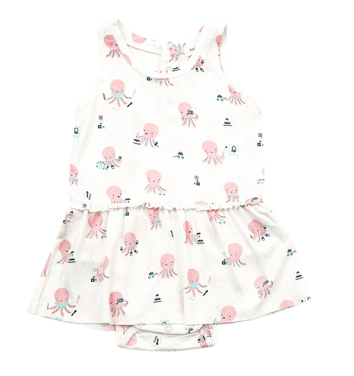 Angel Dear Onesie with Skirt - Octopus Playtime Pink