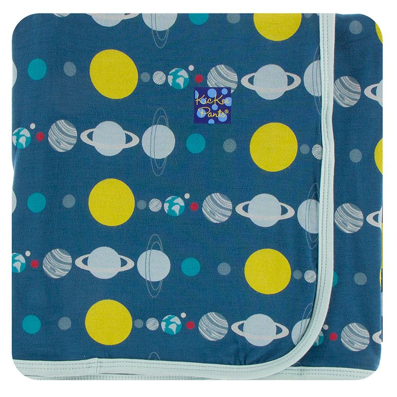 KicKee Pants Swaddling Blanket Twilight Planets