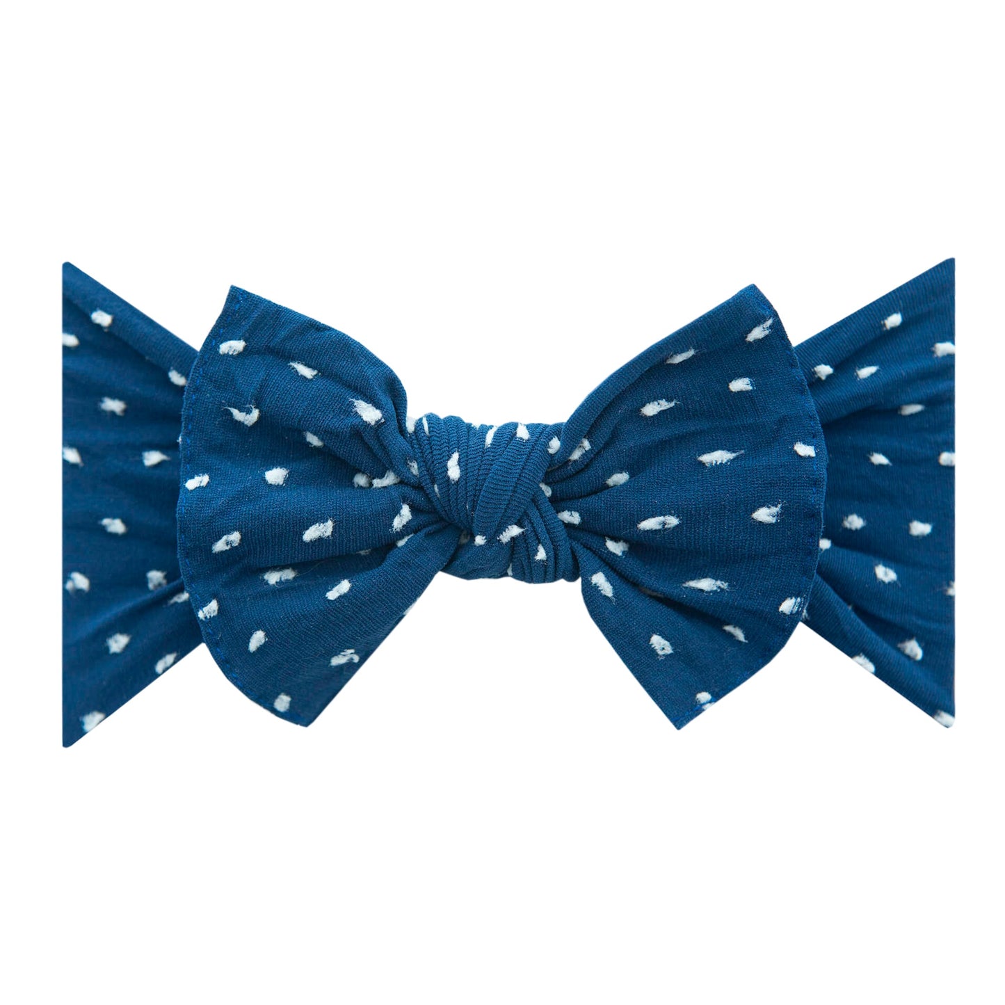 Patterned Shabby Knot - Navy Dot