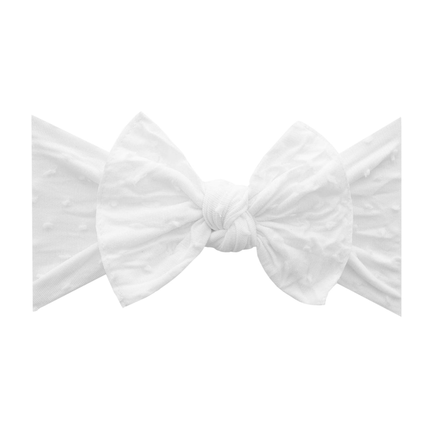 Patterned Shabby Knot - White Dot