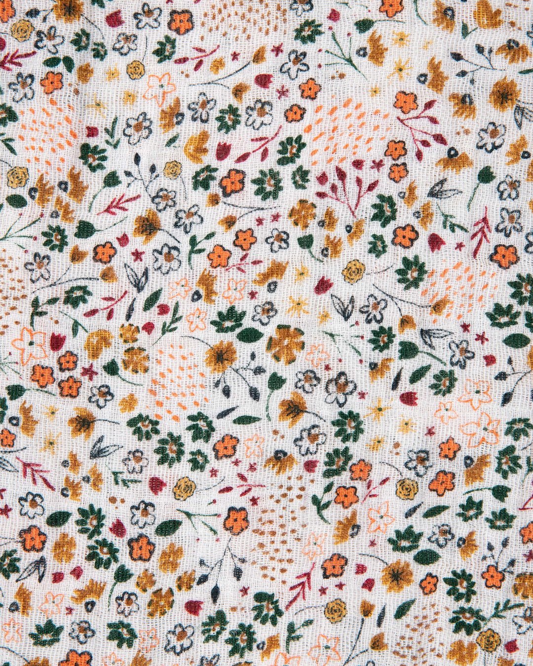 Pressed Petals Cotton Swaddle Blanket