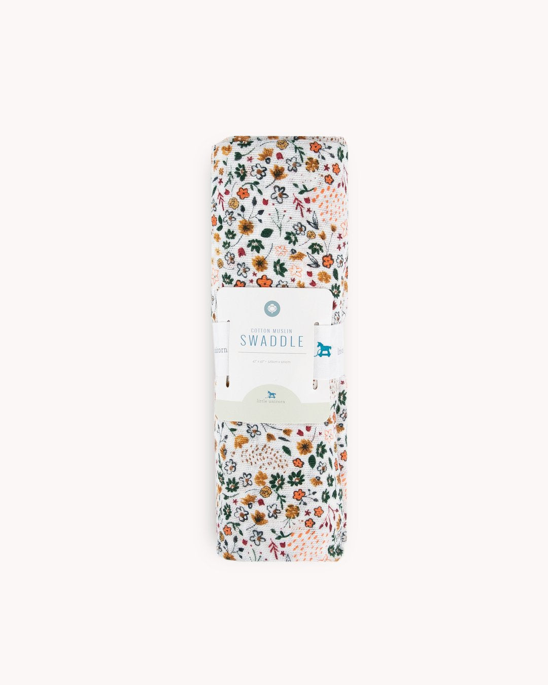 Pressed Petals Cotton Swaddle Blanket