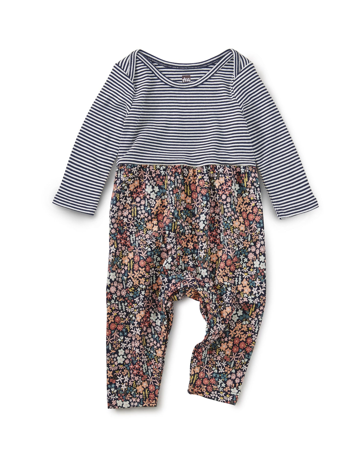 Tea Collection Two-Tone Romper - Mountainside Wildflowers