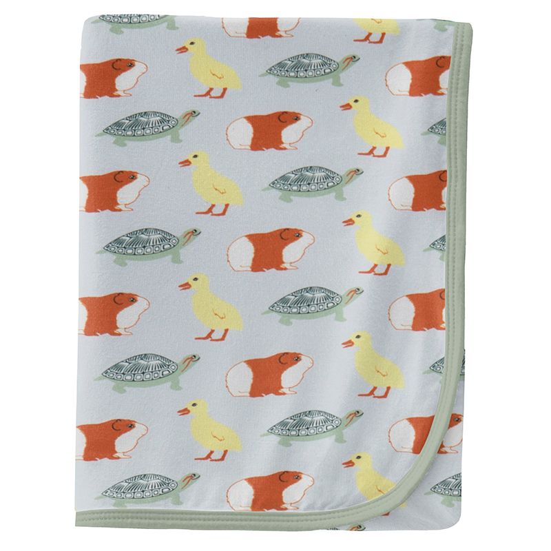 Print Swaddling Blanket - Illusion Blue Class Pets