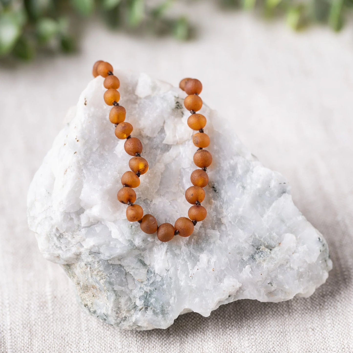 Raw Cognac Baltic Amber Kids Necklace