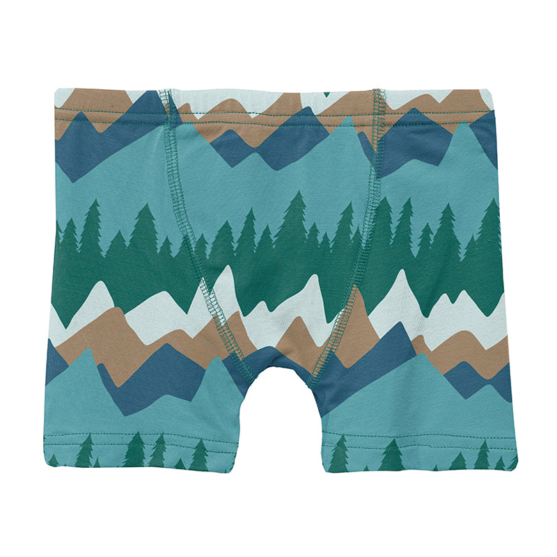 Print Boy's Boxer Brief in Glacier Mountains