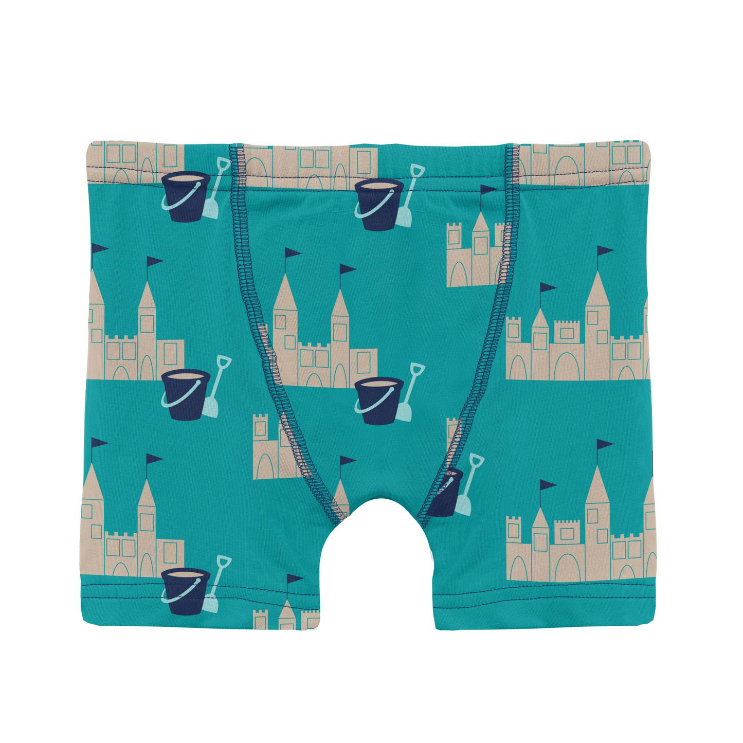 Print Boy's Boxer Brief in Neptune Sandcastles