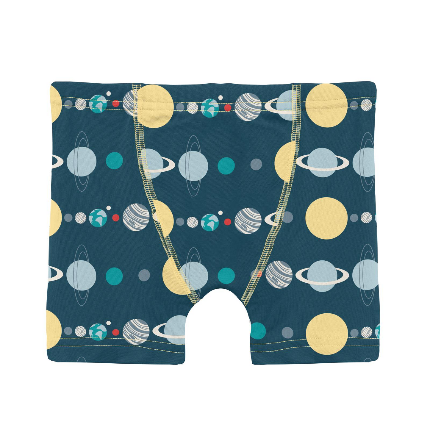 Peacock Planets Print Boy's Boxer Brief