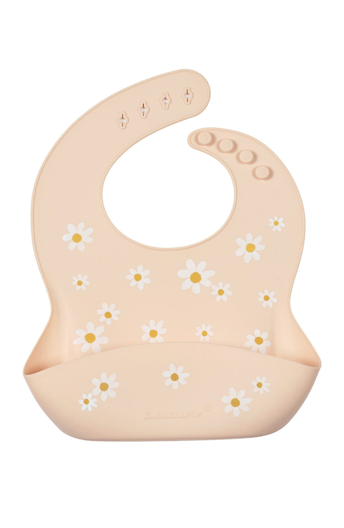 Daisy Oat Printed Silicone Bib - Loulou Lollipop