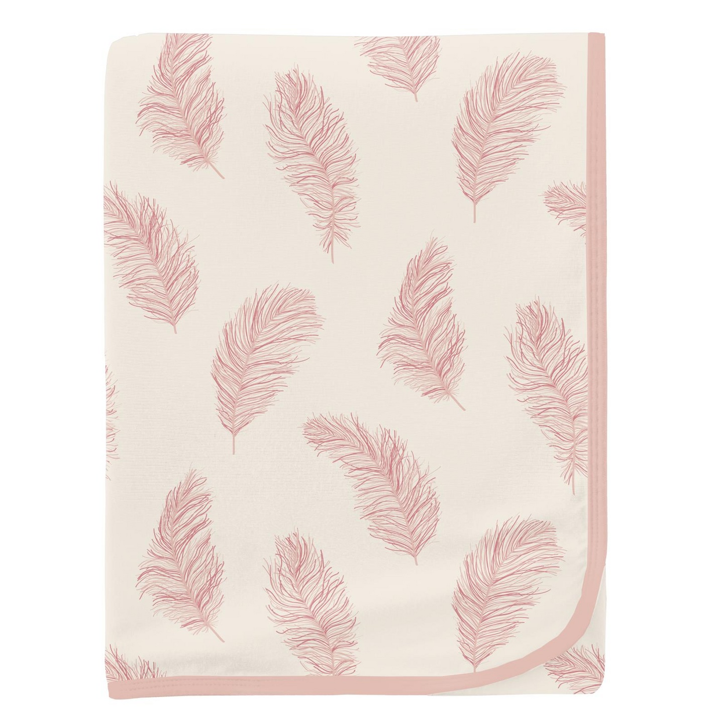 Natural Feathers Print Swaddling Blanket