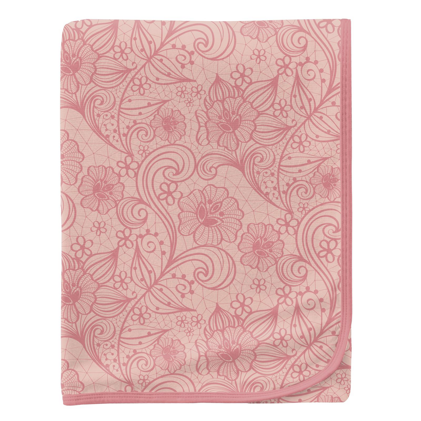 Peach Blossom Lace Print Swaddling Blanket