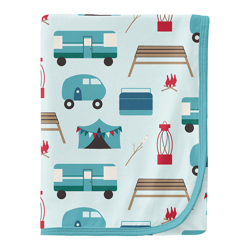 Print Swaddling Blanket in Fresh Air Camping