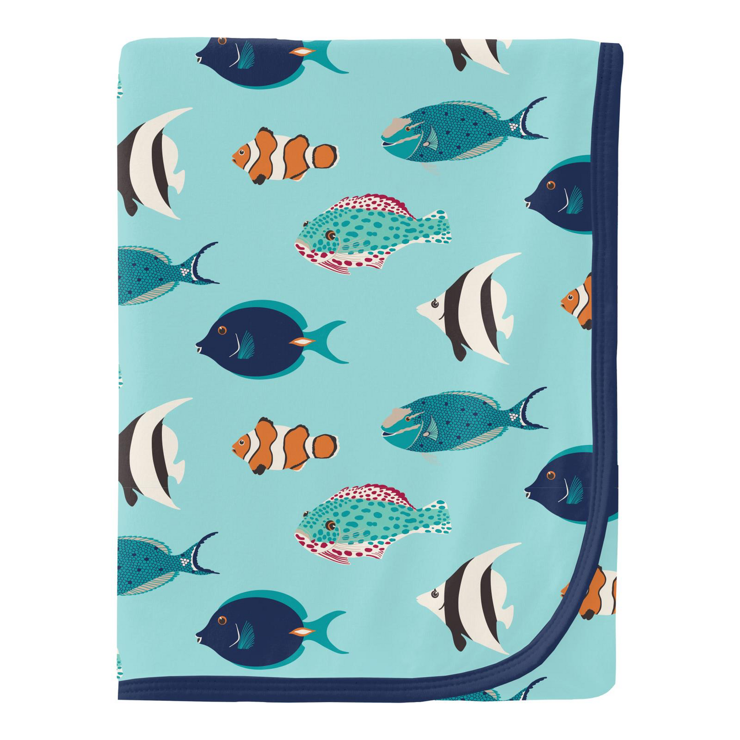Print Swaddling Blanket in Tropical Fish
