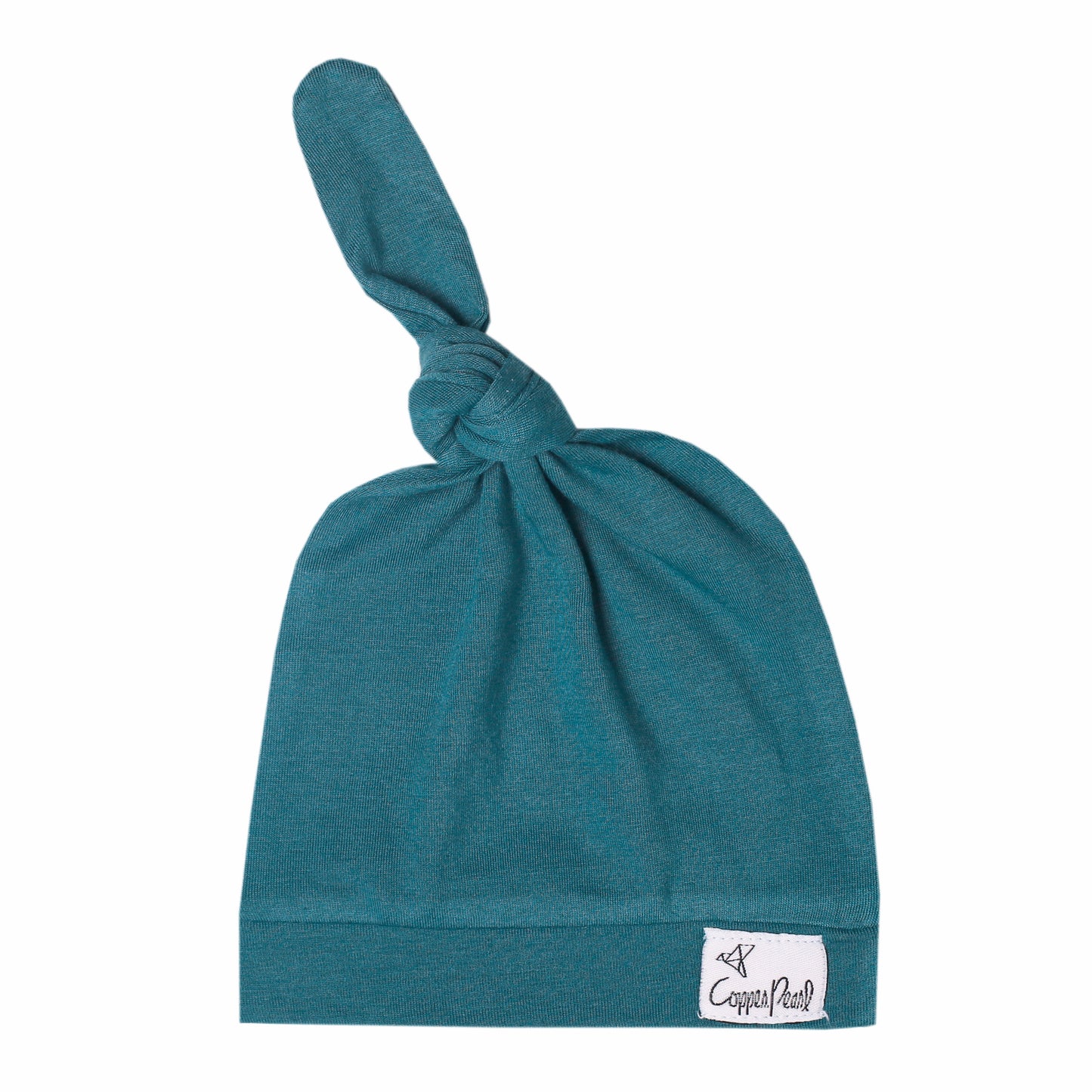 Copper Pearl Top Knot Hat 0-4mo - Steel