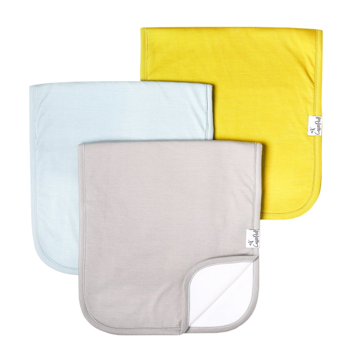 Copper Pearl Single Burp Cloth - Stone
