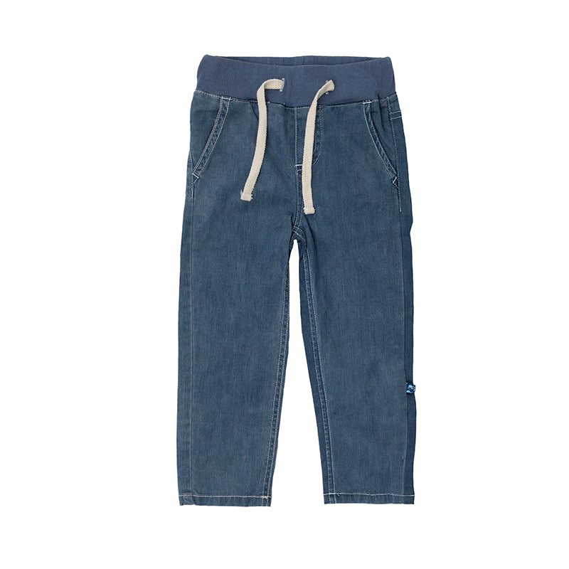 Toddler Stretch Waist Distressed Dark Wash Jeans