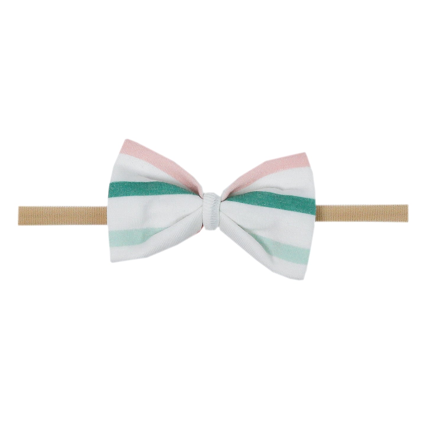 Copper Pearl Nylon Bowtie Headband - Tinsel