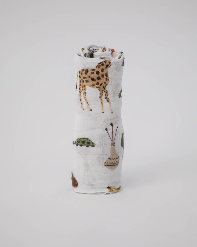 Safari Social Deluxe Muslin Swaddle Blanket