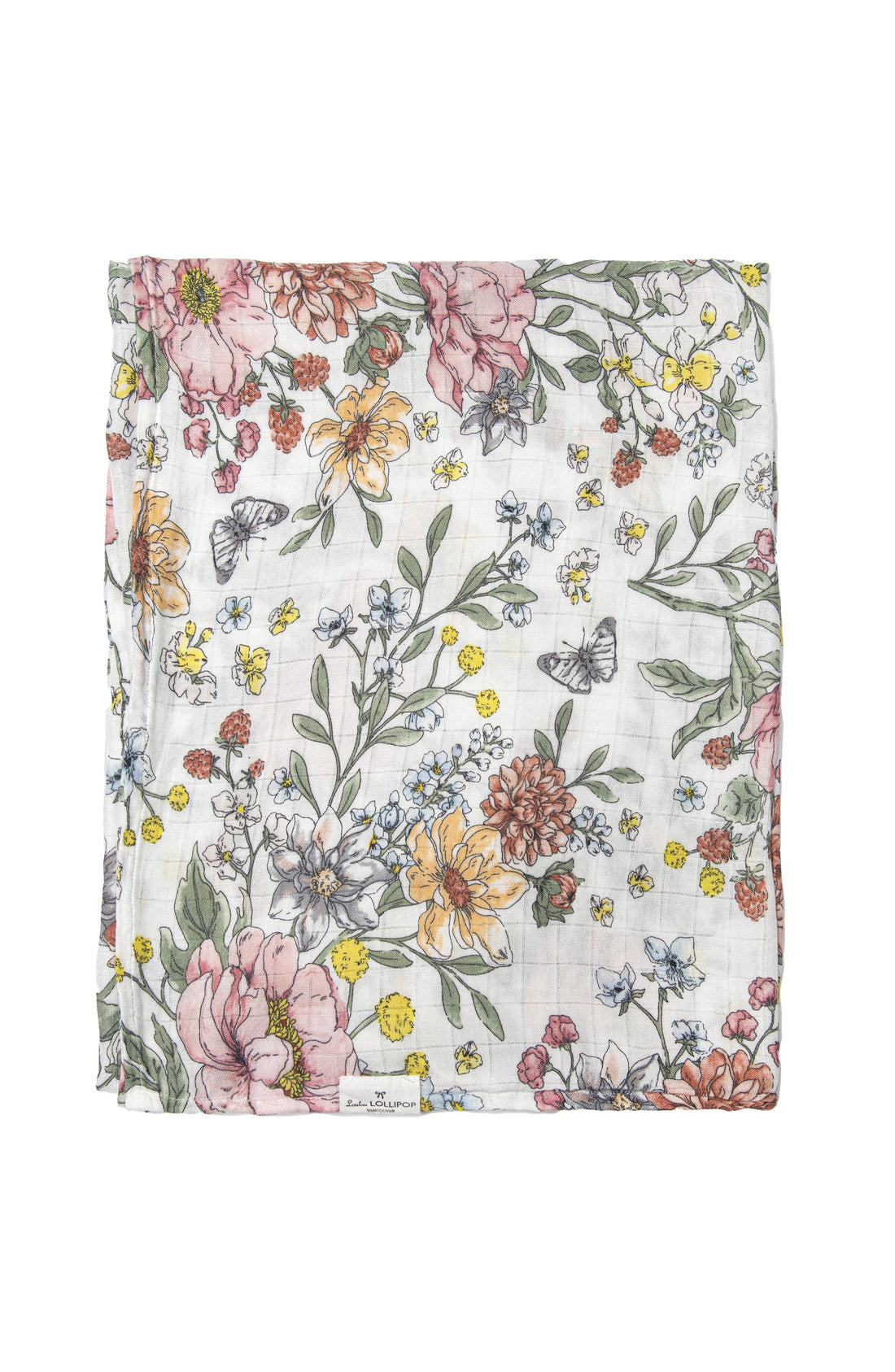 Secret Garden Muslin Swaddle Blanket - Loulou Lollipop