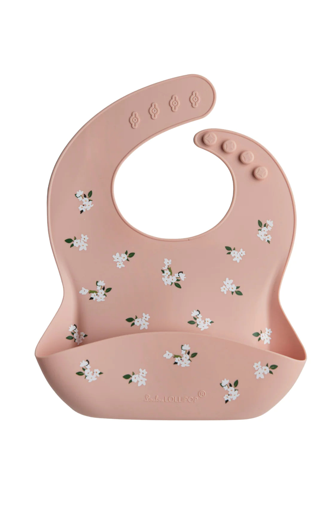 White Flower Silicone Bib - Loulou Lollipop