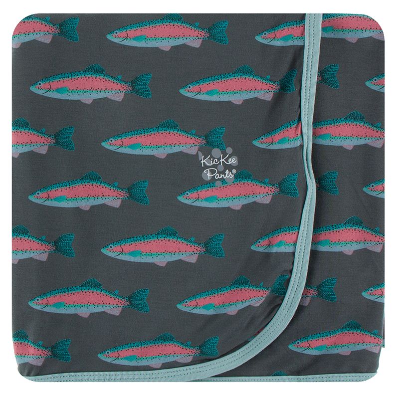 Print Swaddling Blanket - Stone Rainbow Trout
